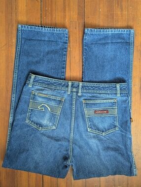 VTG 80s Jordache Men Straight Leg Jeans Made in Japan Horse Logo Tag 36 x 31